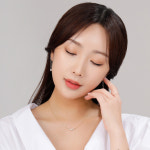 14K 18K 모스카토 목걸이 바 스틱 데일리 심플 큐빅 일체형 펜던트 : 준주얼리