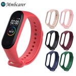 M3 M4 M5 M6 스트랩 팔찌 Xiaomi Mi Band 6 5 4 3 MiBand 6 5 3 4 스마트 시계 팔찌 용 실리콘 블랙 손목 스트랩 : 모아모아95