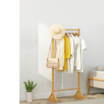 초등학생행거 옷걸어두는 심플우드옷걸이 옷정리용 좁은방 선반있는행거 : 웹카