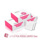 [1+1+1] 소미썸 티슈  화장솜 100매 X 3박스 (300매)  대용량 국내제조 : 소미썸