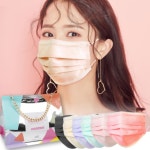 리빙투유 데니벨 덴탈 일회용 컬러 마스크 대형 30매 : 하이어스mall