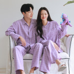 (빅사이즈추가)보라해 피치기모 커플 잠옷 루즈핏 파자마 : 김양리빙