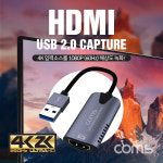 Coms FW576 HDMI 영상 캡쳐보드 USB 2.0 4K UHD 1080P 60Hz : 리벤아이티