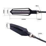 24LED 오토바이 회전 신호 방수 오토바이 성 노출증 라이트 내장 릴레이 회전 신호 표시기 DRL 정지 신호 깜박이 : 모아모아95