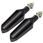 24LED 오토바이 회전 신호 방수 오토바이 성 노출증 라이트 내장 릴레이 회전 신호 표시기 DRL 정지 신호 깜박이 : 모아모아95