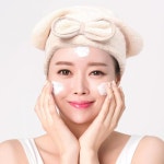 지야씨 러블리 헤어캡 세안밴드 머리수건 드라이타월(피치) : 지야씨Mall