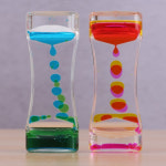 투톤오일 방울 모래시계 드롭형 투명아크릴 오일시계 : 비투비앤샵