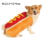 1 pc 새로운 개 의상 sml 애완 동물 용품 재미 있은 개 옷 따뜻한 실용적인 핫도그 옷 할로윈 크리스마스 파티 애완 동물 제품 : 모아모아95