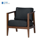 챔프 1인소파 블랙/그레이 패브릭, 인조가죽 : 동방인테리어가구