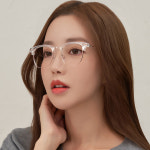 남여공용 클럽마스터 하금테 안경 투명안경 블루라이트 차단 안경 : 룩스토어안경체인