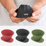 리버스 케이브 리버서블 캠핑 아웃도어 커피 드리퍼 홀더 폰드 세트 : 라 브루잉