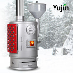 유진 15형 원형 펠렛 화목 겸용 난로 펠릿 나무 펜션 장작 사무실 영업용 고급 디자인 : 까치몰