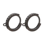 ZHUGOU-아름다운 14X16MM 여성용 라운드 크리스탈 귀걸이, DIY 핸드메이드 쥬얼리 액세서리  골드 귀걸이 모델: VE84 : 이유트렌드