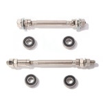 140mm 180mm 산악 자전거 앞뒤 휠 허브 액슬 2 베어링 MTB 자전거 스핀들 시프트 샤프트 레버 사이클링 교체 : LaOnDream2