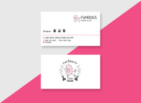 귀엽고 이쁜 애견샵 애견미용실 반려동물 명함 : 디자인 밥