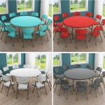 접이식 원탁 테이블 가정용 간편 야외 캠핑 휴대용 원형 식탁 4인 6인 8인 : 꽃다운 일상