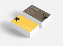 고양이가 귀여운 애견샵 애견미용실 반려동물 명함 : 디자인 밥