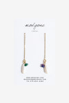 [모드곤] 긴 담수진주 & 원석 귀걸이 Long pearl & gemstone earring : 모드곤
