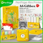 스티커 라벨기 라벨 바코드 프린터 Peripage A6 선물 상자 미니 휴대용 무선 포토 포켓 블루투스 열화상 안드로이드 IOS 모바일 : 모아모아95