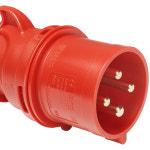 PCE 024-6 CEE 산업용 플러그 32A 4P 6h 400V IP44 샤크 3상 : PCE 공식 온라인 스토어