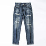 남자청바지 가을겨울 배기 찢청 슬림 빈티지 데님팬츠 : 웨일테일 앙스