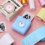스티커 라벨기 라벨 바코드 프린터 PeriPage A6 203DPI Mini Tragbare Tasche Thermische Foto Drucker Mobile 58mm : 모아모아95