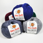 스카이 소프트 아크릴 소품용 털실 코바늘 줄바늘 뜨개실 : 얀팩토리