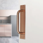 미시오 동색 브론즈 80x300mm 매장문 양개문 전면고정 푸쉬풀 스텐 손잡이 : 철물로