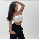 튜브탑 심리스브라 이너브라 여자바디프로필의상 바디프로필 : 블랙팜므