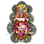 여성회관예식장 화환 연리지웨딩 꽃배달 결혼식쌀 축하 3단 꽃다발 꽃바구니 : 벨류플라워