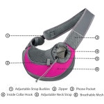 강아지 산책가방 슬링백 슬개골 포대기 유모차 대형견 소프트 켄넬 통기성 개 캐리어 야외 여행 핸드백 파우치 메쉬 숄더 백 슬링 애완 동물 여행... 