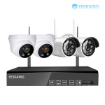 예스카모 YESKAMO 실내2대 실외2대 무선 CCTV 8채널 카메라 세트(HDD 미포함) : YTT