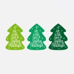 스티커 - 그린 트리 크리스마스 1장 3매입 2장 포장 diy 재료 : 캔들마노shop