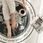 블로마 플라워 레터링 원형 러그 2color 100cm : 바이빔