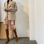 울 100 뒷트임 핸드메이드 숏 자켓 idu : HABIBI:하비비