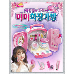 우야몰 화장품이 가득한 미미 화장가방 어린이 화장 놀이 썬팩트 블러셔 브러쉬 립스틱 반지 섀도우 메니큐어 : 우야몰