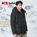 K2 패딩 점퍼 겨울점퍼 방한 자켓 워크웨어 2in1 조끼 후드 단체복 21JK-F103 : 에이스토어샵