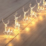 코스트코크리스마스랜턴 캠핑알전구 불멍무드등 사슴 LED 문자열 조명 10LED 배터리 작동 순록 실내 장식 홈 크리스마스 문자열 조명 야외... 