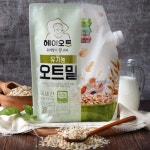 압착귀리 유기농오트밀 국산 강진쌀 귀리오트밀 600g x 2개 : MD Market