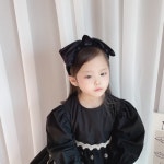 유아 왕리본 머리띠 무광 벨벳 리본 헤어밴드 여아 초등 여자아이 공주 머리띠 : 루앤나