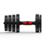 홈투더짐 클래식 무게조절 덤벨 아령 세트 조립 조립식 바벨 20kg, 1개 : 홈투더짐