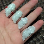 옥반지 옥가락지 옥구슬 천연 제이드 옥돌 경계면 족제비 반지 남녀 호사투사 장미꽃 : 퍼스트소싱