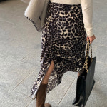 레오파드 셔링 스커트 : 파미무트 pamemut