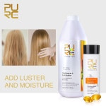 PURC 수리 및 손상 모발 제품 12 Formlain 1000ml 순수 초콜릿 케라틴 트리트먼트 및 퓨리파잉 샴푸 세트 : 모아모아95