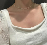 담수 진주 써지컬 스틸 목걸이 : 어나더주얼리