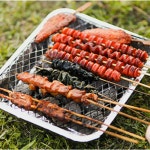 일회용 바베큐 화로 2열꼬치 석쇠 불판 불멍 미니 화로대 캠핑 양꼬치 기계 그릴 : 아쿵 -akung