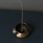 주물 사자귀 향로 연꽃 향꽂이 인센스스틱홀더 향받침 : 비비제이스토어