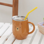 MODERN HOUSE 파티애니멀스 빨대보온컵 255ML(뚜껑포함) 곰 KI0521014 : 2001아울렛 중계점