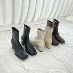 [모브딜라잇shoe] 스퀘어 절개라인 앵클부츠힐 (3color) a1220 : 모브딜라잇