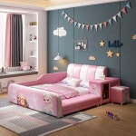 어린이 여아 공주 침대 아동침대 여아동침대 드림캐슬 1인용침대 보호대 다다미 어린이방 : 커들쇼핑